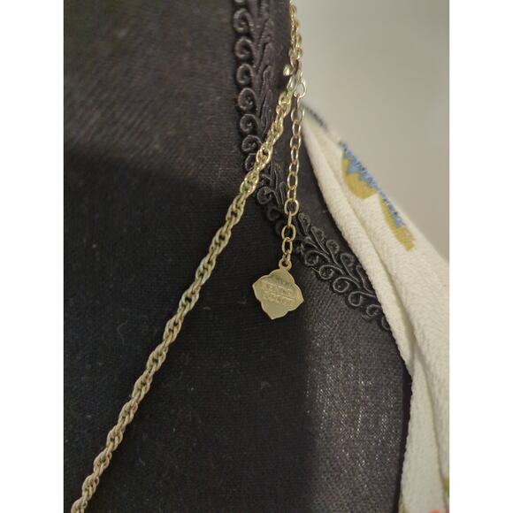 Kendra Scott Rayne Blue Gold Stone Tassel Necklace - Picture 3 of 4